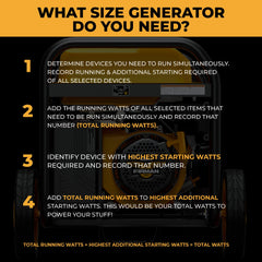 FIRMAN Power Equipment GAS PORTABLE GENERATOR 11600/9300W REMOTE START 120/240V WITH CO ALERT