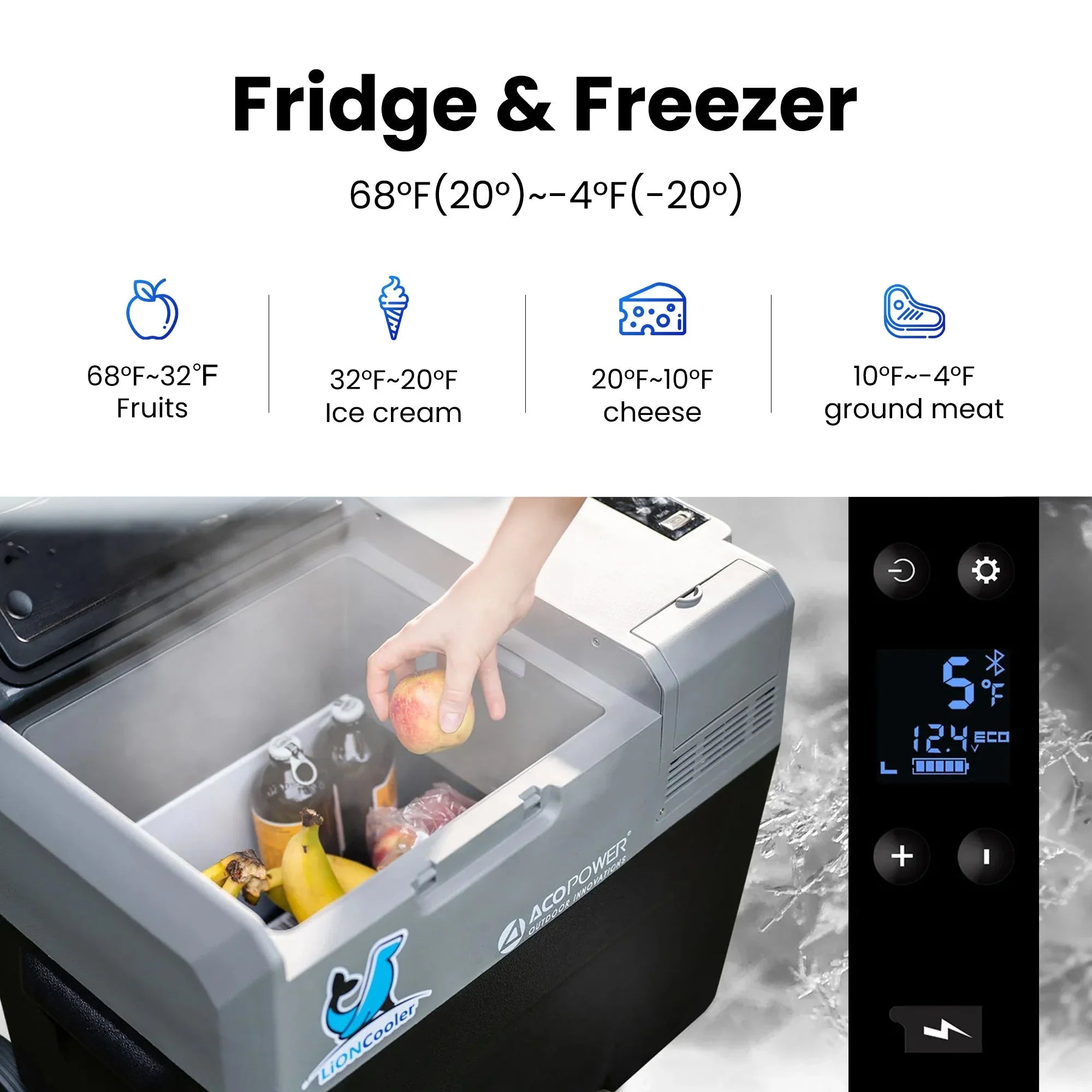 ACOPOWER LiONCooler Pro Portable Solar Fridge Freezer——30L,40L,50L - Green Vista Living