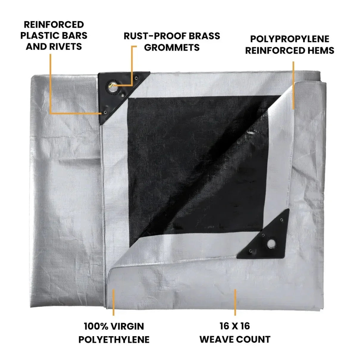 16’ x 20’ Super Heavy Duty Poly Tarp - Green Vista Living