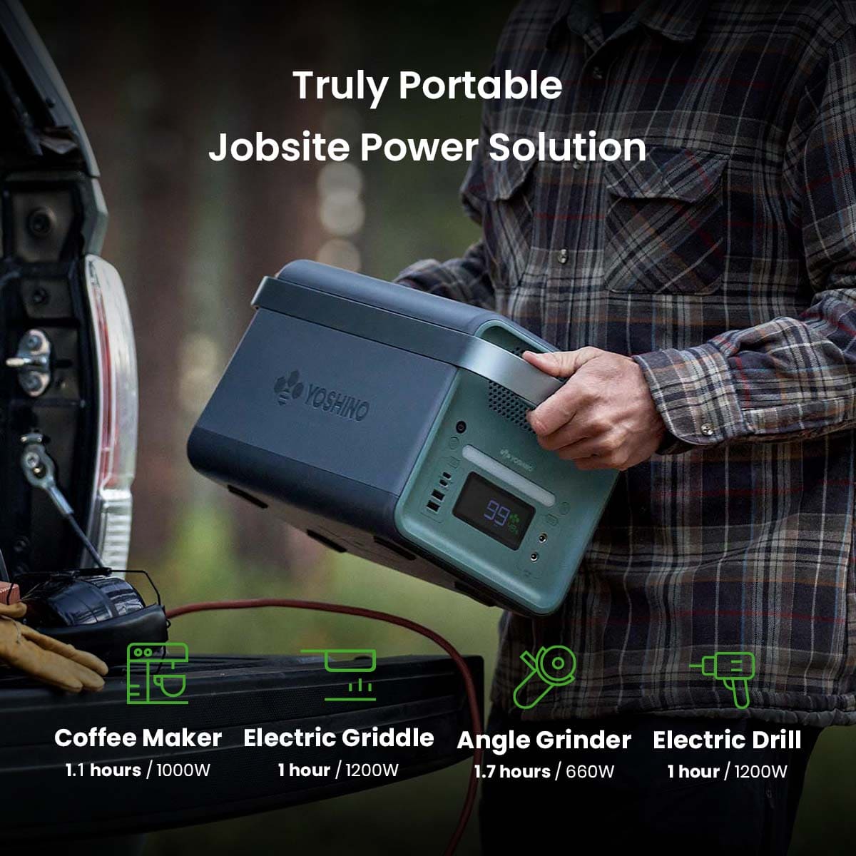 Yoshino B2000 Power Station with 2*SP200 Solar Panel - Green Vista Living