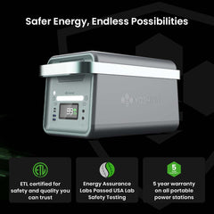 Yoshino B2000 Solid-State Portable Power Station - 2000W | 1326Wh - Green Vista Living