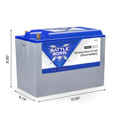Battle Born 50Ah 24V LiFePO4 Deep Cycle Battery - Green Vista Living