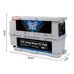 Battle Born 270Ah 12V GC3 Smart LiFePO4 Deep Cycle Battery - Green Vista Living