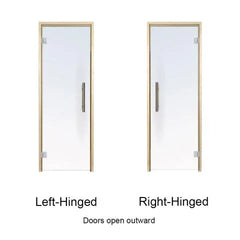 ProSaunas Clear ADA Glass Sauna Door 36x81 Aspen