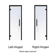 ProSaunas Clear ADA Glass Sauna Door 36x81 Black Alder