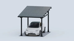 Chiko USA Premier Residential Steel Carport | Black | Solar Pergola | Solar Gazebo - Green Vista Living