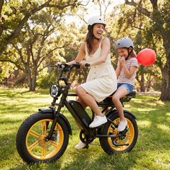TST® Combo Sale R9 1500W Full-Suspension Moped Style Electric Bike