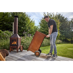 RB73 Ker 2mm CorTen Steel Wood Storage