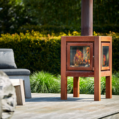 RB73 Quaruba L 3-Sided Glass Fireplace