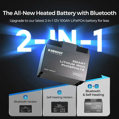 Renogy Pro - 12V 100Ah/200Ah Smart LiFePO4 Battery w/ Bluetooth & Self-Heating - Green Vista Living