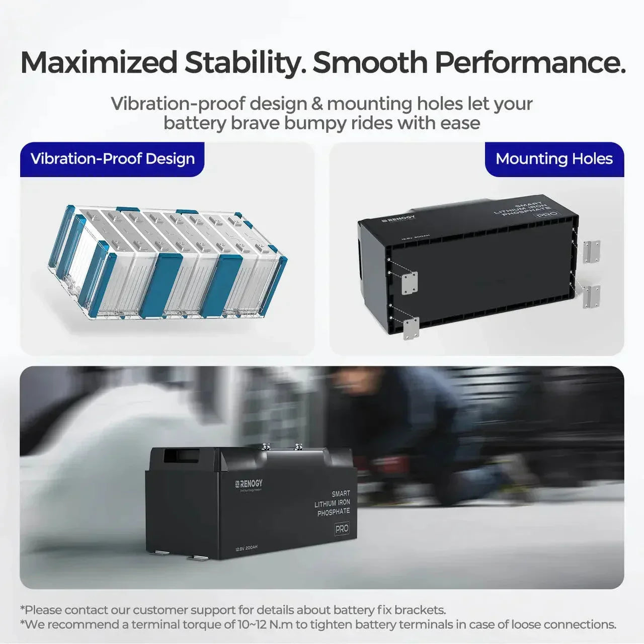 Renogy Pro - 12V 100Ah/200Ah Smart LiFePO4 Battery w/ Bluetooth & Self-Heating - Green Vista Living