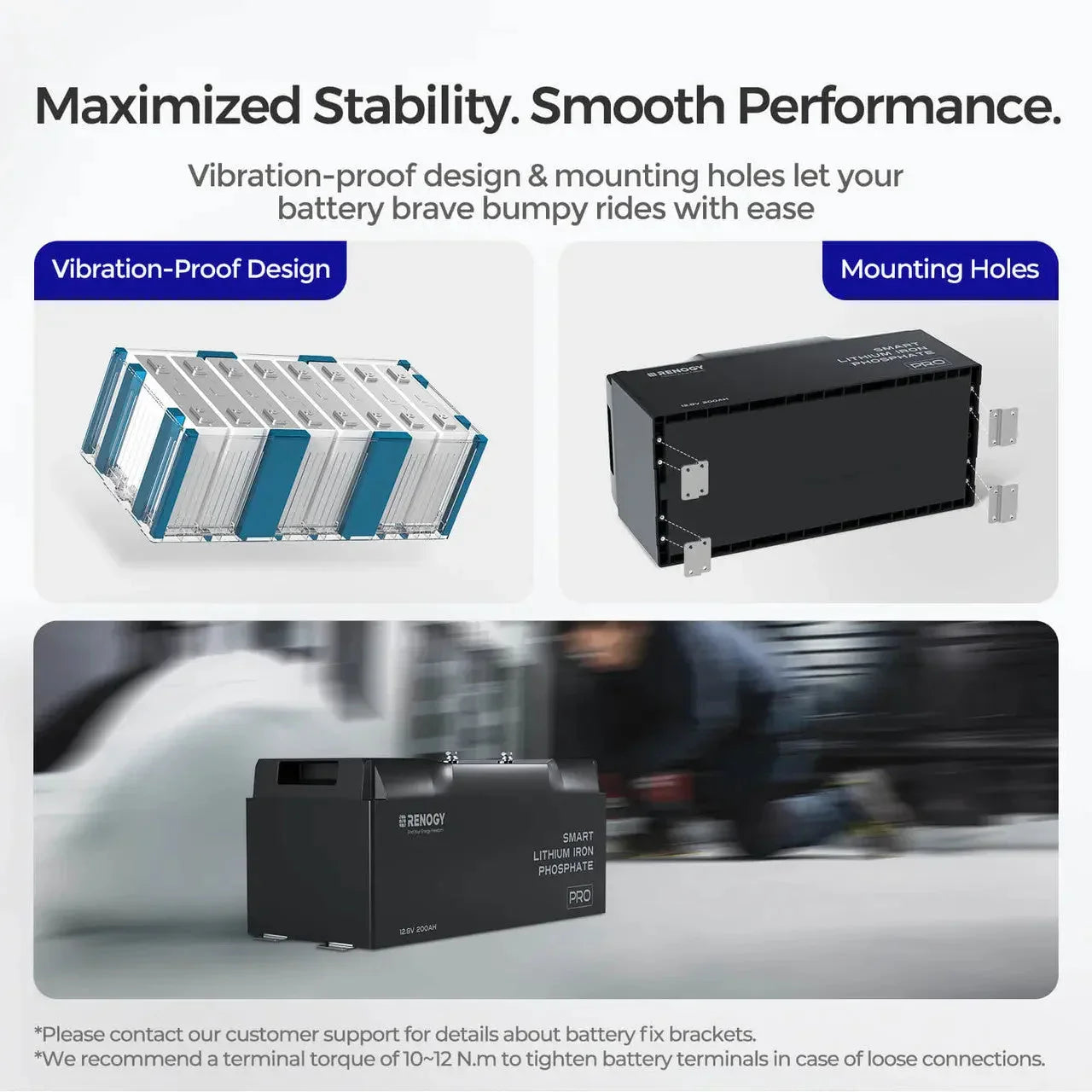 Renogy Pro - 12V 100Ah/200Ah Smart LiFePO4 Battery w/ Bluetooth & Self-Heating - Green Vista Living