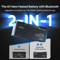 Renogy Pro - 12V 100Ah/200Ah Smart LiFePO4 Battery w/ Bluetooth & Self-Heating - Green Vista Living