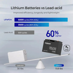 Renogy Core - 12V 50Ah Deep Cycle Lithium Iron Phosphate Battery - Green Vista Living