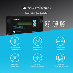Renogy New Edition Voyager 20A PWM Waterproof Solar Charge Controller - Green Vista Living