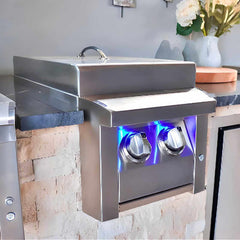 American Renaissance Grill Built-In Double Side Burner - ASBSSB