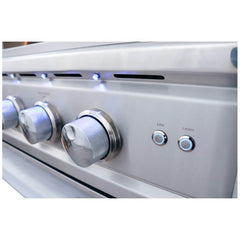 RCS Cutlass Pro 42 Inch 4 Burner Freestanding Gas Grill with Flame Tamers