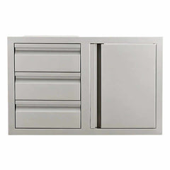 RCS Valiant 33 Inch Stainless Steel Triple Drawer & Door Combo - VDC2SC