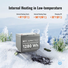 ALPHA 1 | 12V 100Ah LiFePO4 Battery | Powerful 12V Lithium Battery for RVs, Trailers, Vans, Boats, Off-Grid | 5,000 Lifetime Cycles | Bluetooth and Internal Heat Technology - Green Vista Living