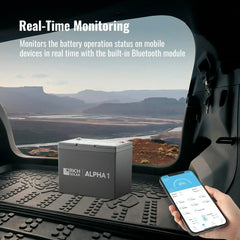 ALPHA 1 | 12V 100Ah LiFePO4 Battery | Powerful 12V Lithium Battery for RVs, Trailers, Vans, Boats, Off-Grid | 5,000 Lifetime Cycles | Bluetooth and Internal Heat Technology - Green Vista Living