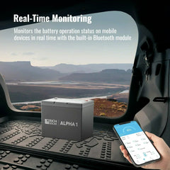 ALPHA 1 | 12V 100Ah LiFePO4 Battery | Powerful 12V Lithium Battery for RVs, Trailers, Vans, Boats, Off-Grid | 5,000 Lifetime Cycles | Bluetooth and Internal Heat Technology - Green Vista Living