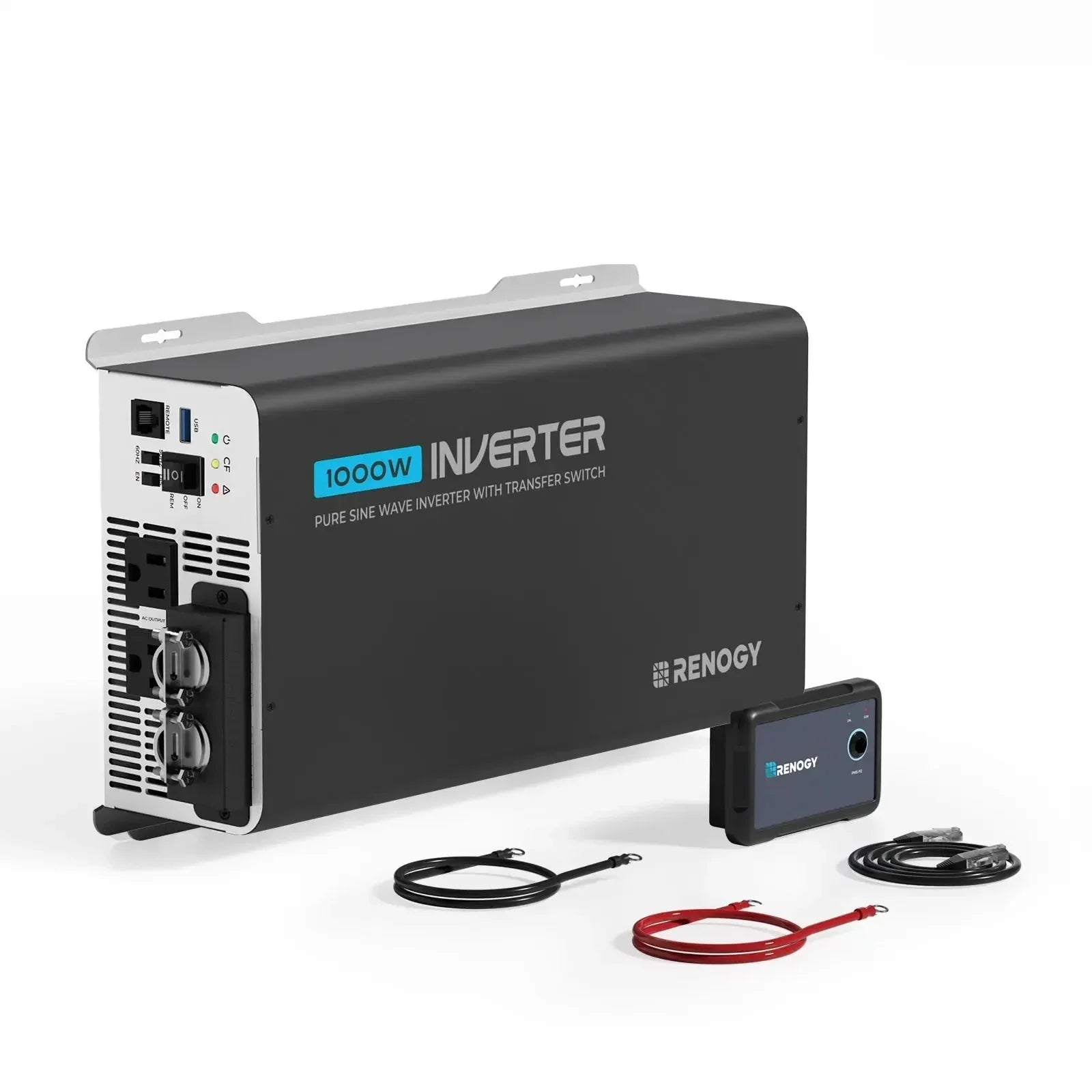 1000W 12V Pure Sine Wave Inverter with UPS Transfer Switch and Built-in Bluetooth - Green Vista Living