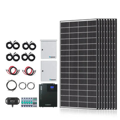 Renogy Complete Cabin Solar Kit 1200W 2500W | Optional 9.6kWh Deep-Cycle AGM / LiFePO4 Batteries - Green Vista Living