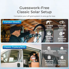 Renogy Complete RV Solar Kit 400W 12V | Optional 2.4kWh Deep-Cycle AGM / LiFePO4 Batteries