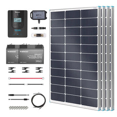 Essential Off-Grid Solar Kit 400W 12V | Optional 2.4kWh LiFePO4 Battery