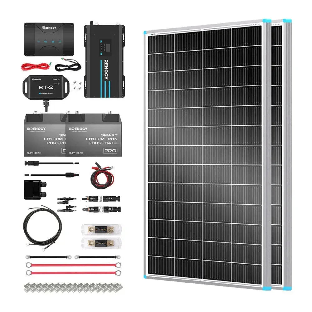 Renogy Customizable RV Solar Kit 400W 12V | DC-DC Battery Charger with MPPT - Green Vista Living