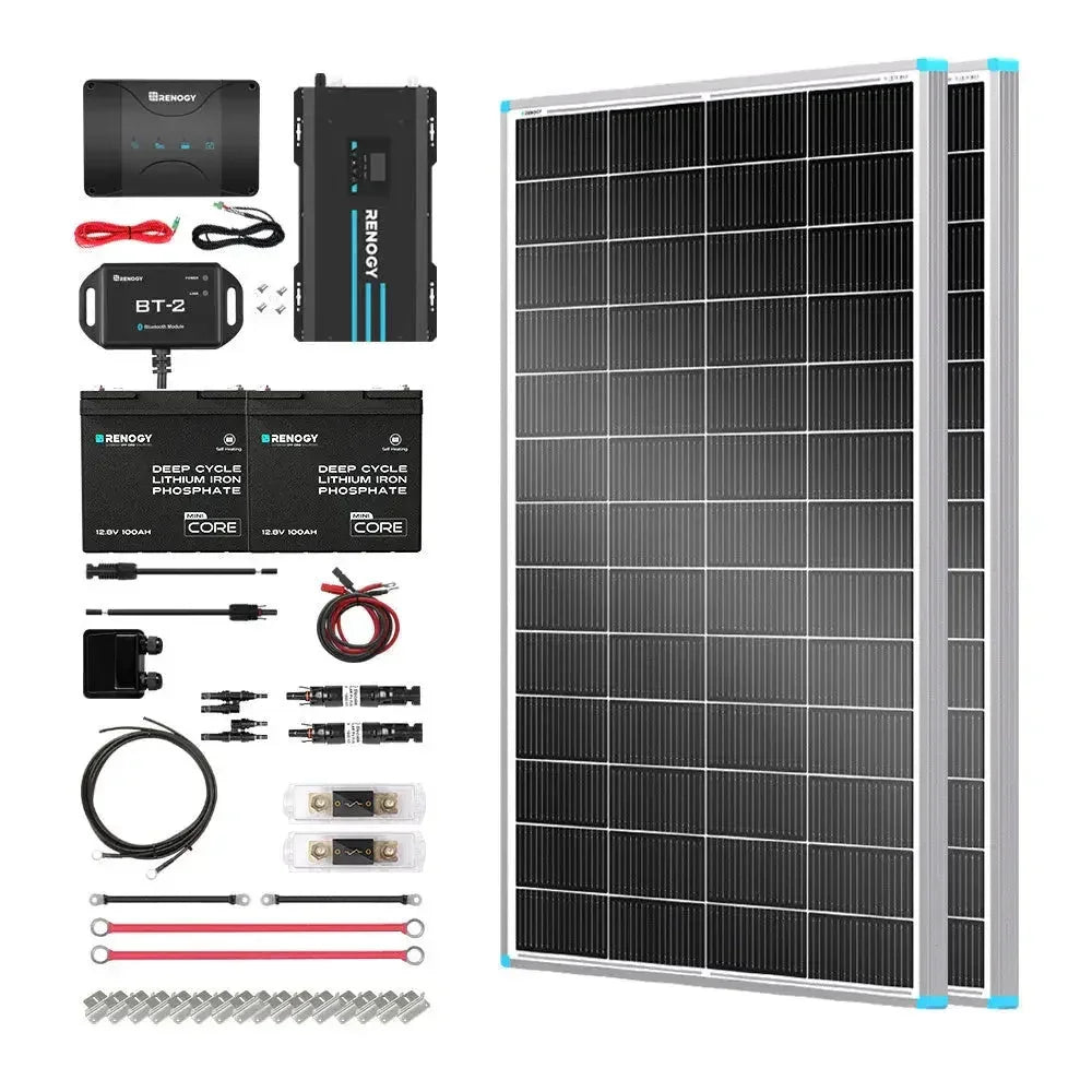 Renogy Customizable RV Solar Kit 400W 12V | DC-DC Battery Charger with MPPT - Green Vista Living