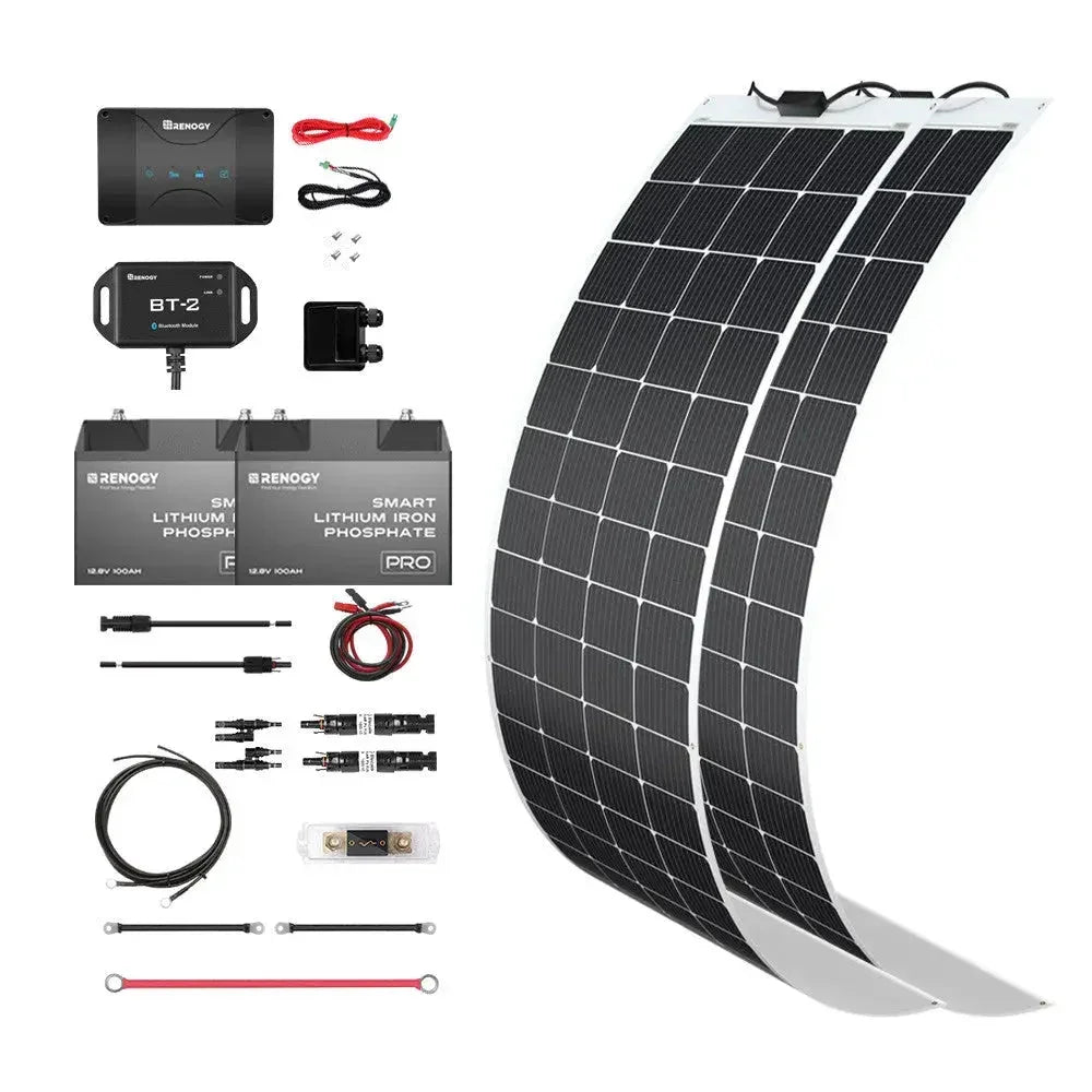Renogy Customizable RV Solar Kit 400W 12V | DC-DC Battery Charger with MPPT - Green Vista Living
