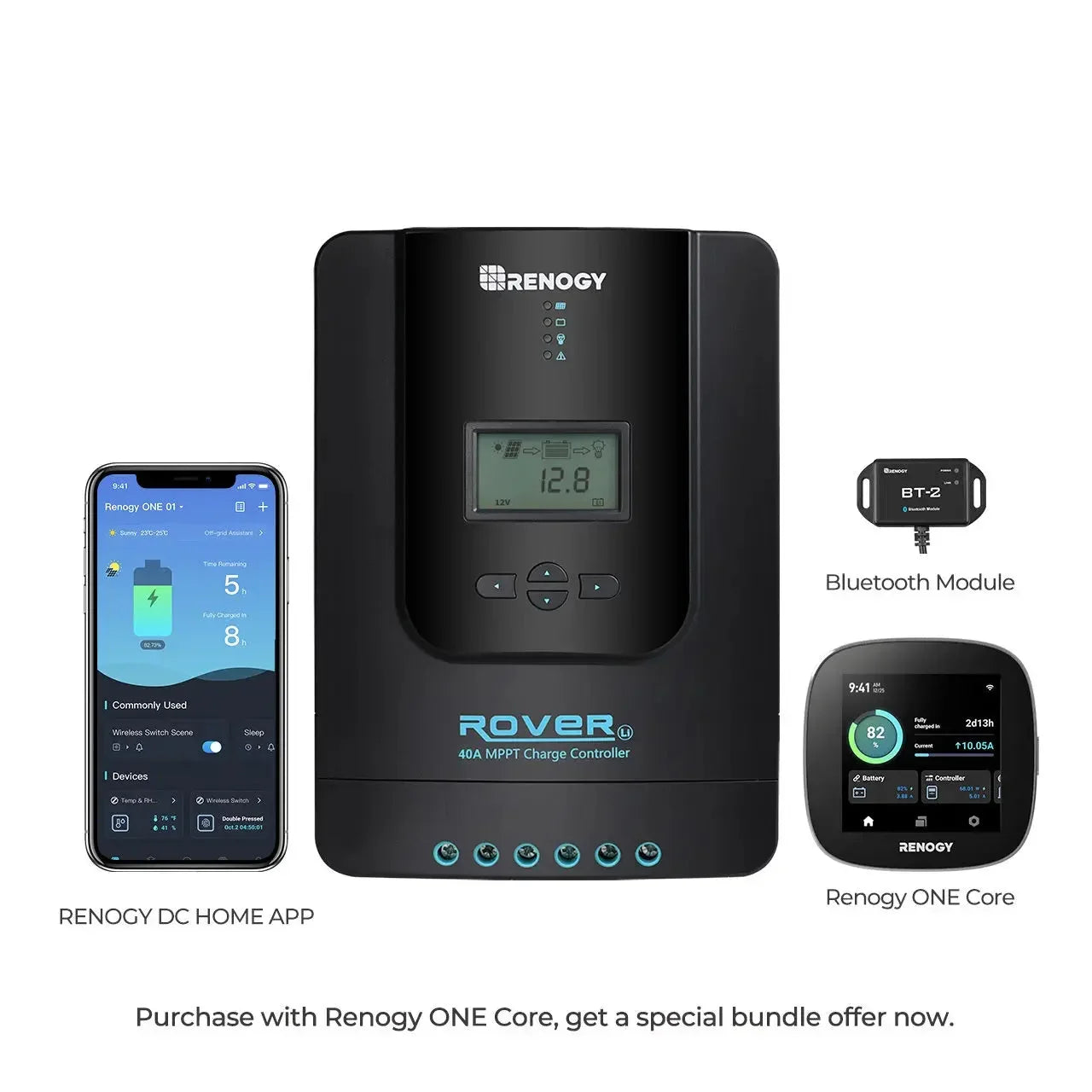 Renogy Rover Li 30/40/60/100 Amp MPPT Solar Charge Controller with Renogy ONE Core - Green Vista Living