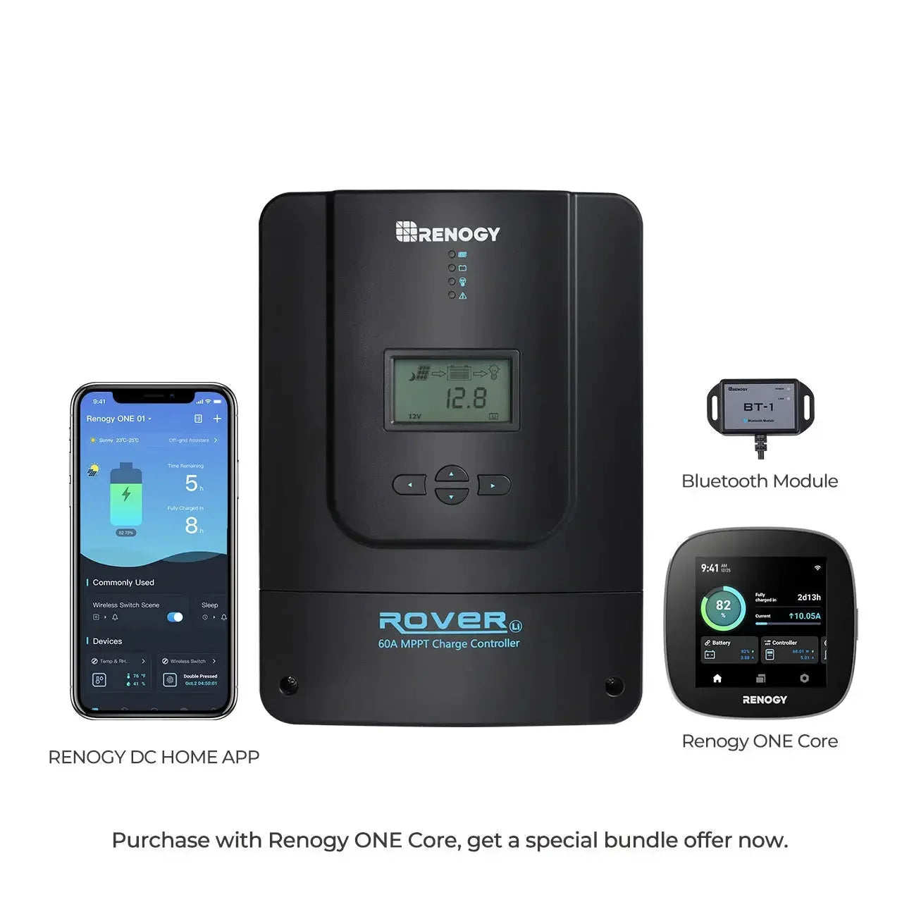 Renogy Rover Li 30/40/60/100 Amp MPPT Solar Charge Controller with Renogy ONE Core - Green Vista Living