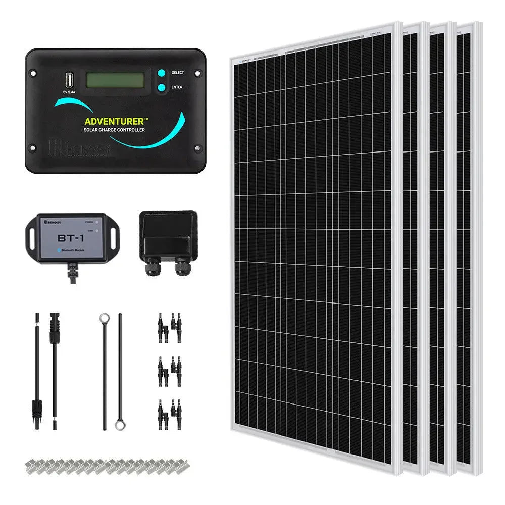 Renogy Starter RV Kit N-Type 400W 12V Solar Kit with PWM Charge Controller - Green Vista Living