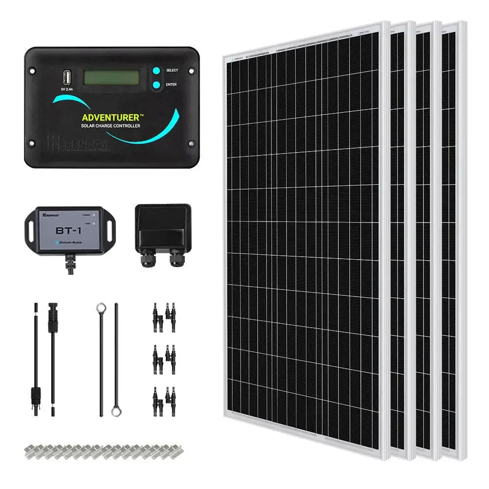 Renogy Starter RV Kit N-Type 400W 12V Solar Kit with PWM Charge Controller - Green Vista Living