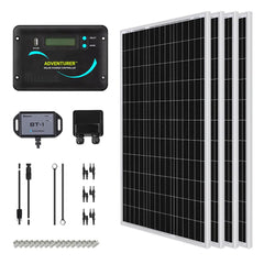 Starter RV Kit N-Type 400W 12V Solar Kit with PWM Charge Controller