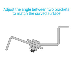 Renogy Solar Panel Mounting Curved Z Bracket -- Set of 4