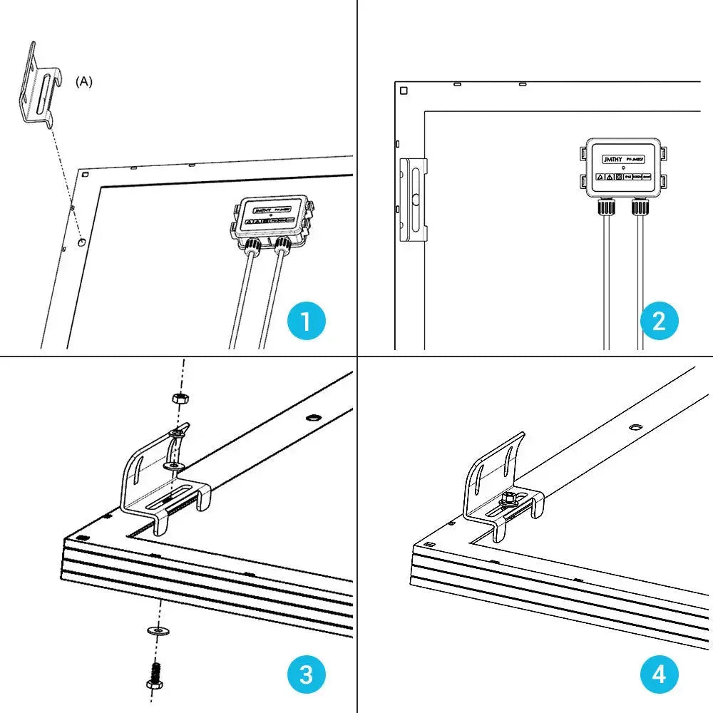 Renogy Solar Panel Mounting Curved Z Bracket -- Set of 4 - Green Vista Living