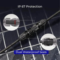 Solar Connectors Y Branch Parallel Adapter Cable MMF+FFM Pair - Green Vista Living