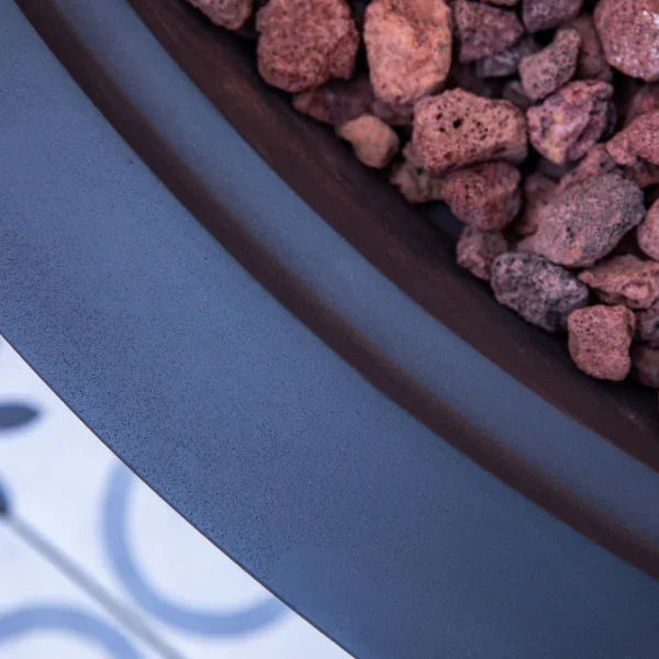 Elementi Plus Rose Bowl 48" Round Concrete Fire Bowl OFG420 - Green Vista Living