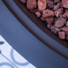 Elementi Plus Rose Bowl 48" Round Concrete Fire Bowl OFG420 - Green Vista Living