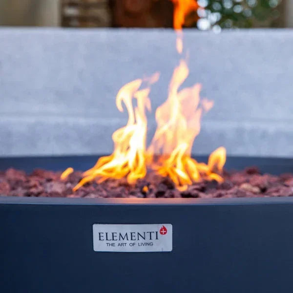 Elementi Plus Rose Bowl 48" Round Concrete Fire Bowl OFG420 - Green Vista Living