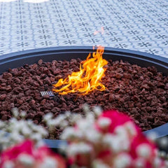Elementi Plus Rose Bowl 48" Round Concrete Fire Bowl OFG420 - Green Vista Living