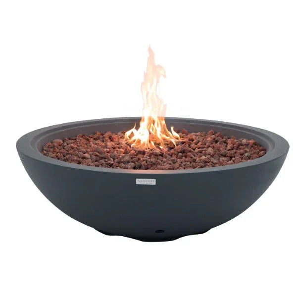 Elementi Plus Rose Bowl 48" Round Concrete Fire Bowl OFG420 - Green Vista Living