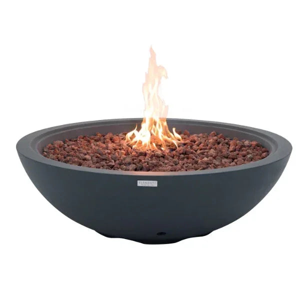 Elementi Plus Rose Bowl 48" Round Concrete Fire Bowl OFG420 - Green Vista Living