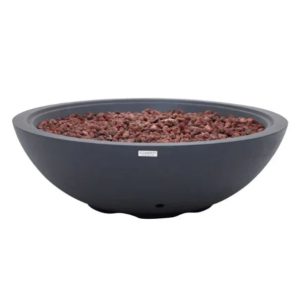 Elementi Plus Rose Bowl 48" Round Concrete Fire Bowl OFG420 - Green Vista Living