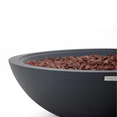 Elementi Plus Rose Bowl 48" Round Concrete Fire Bowl OFG420 - Green Vista Living