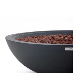 Elementi Plus Rose Bowl 48" Round Concrete Fire Bowl OFG420 - Green Vista Living