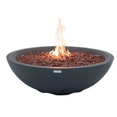 Elementi Plus Rose Bowl 48" Round Concrete Fire Bowl OFG420 - Green Vista Living
